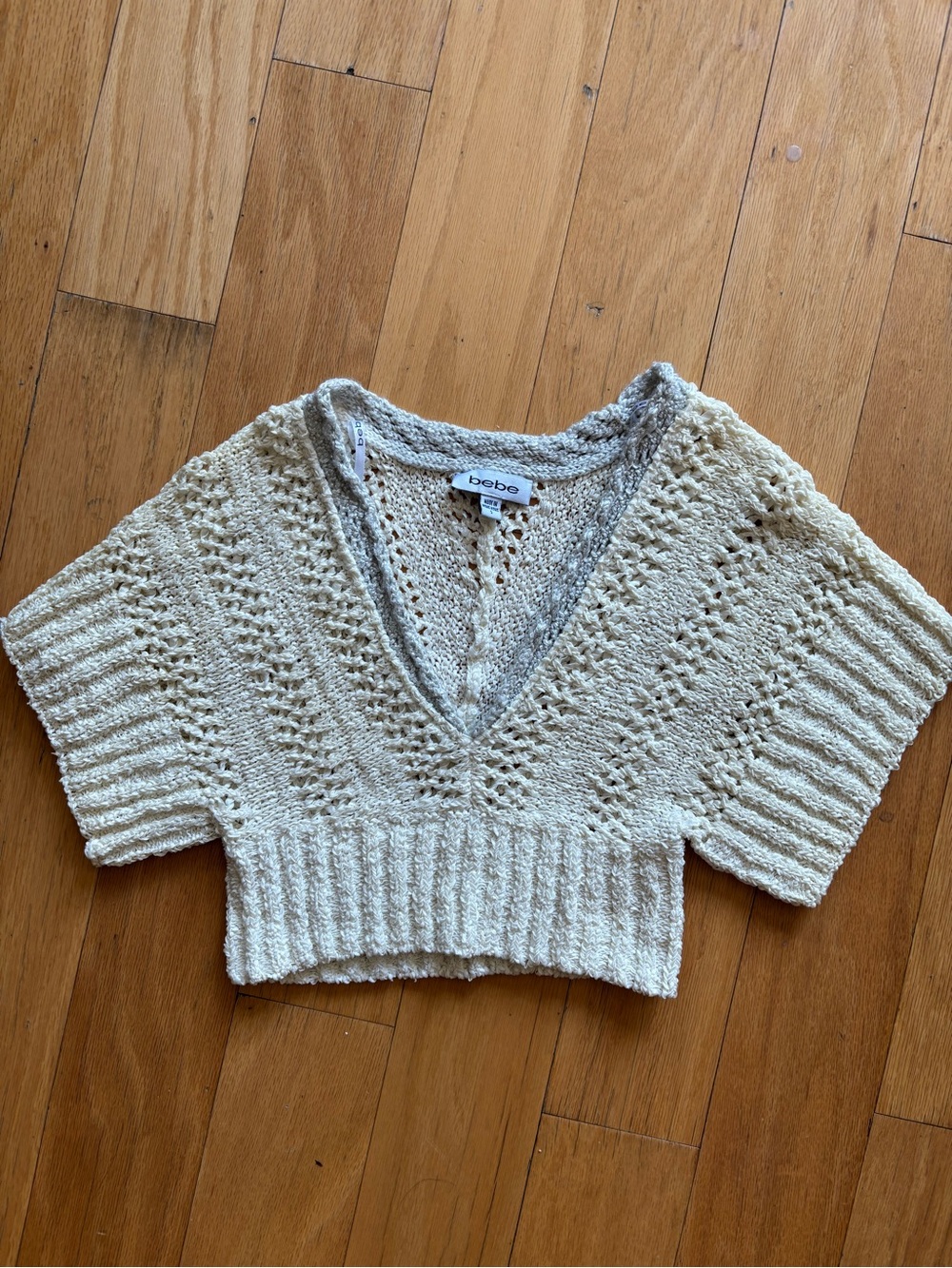 bebe knit crop top